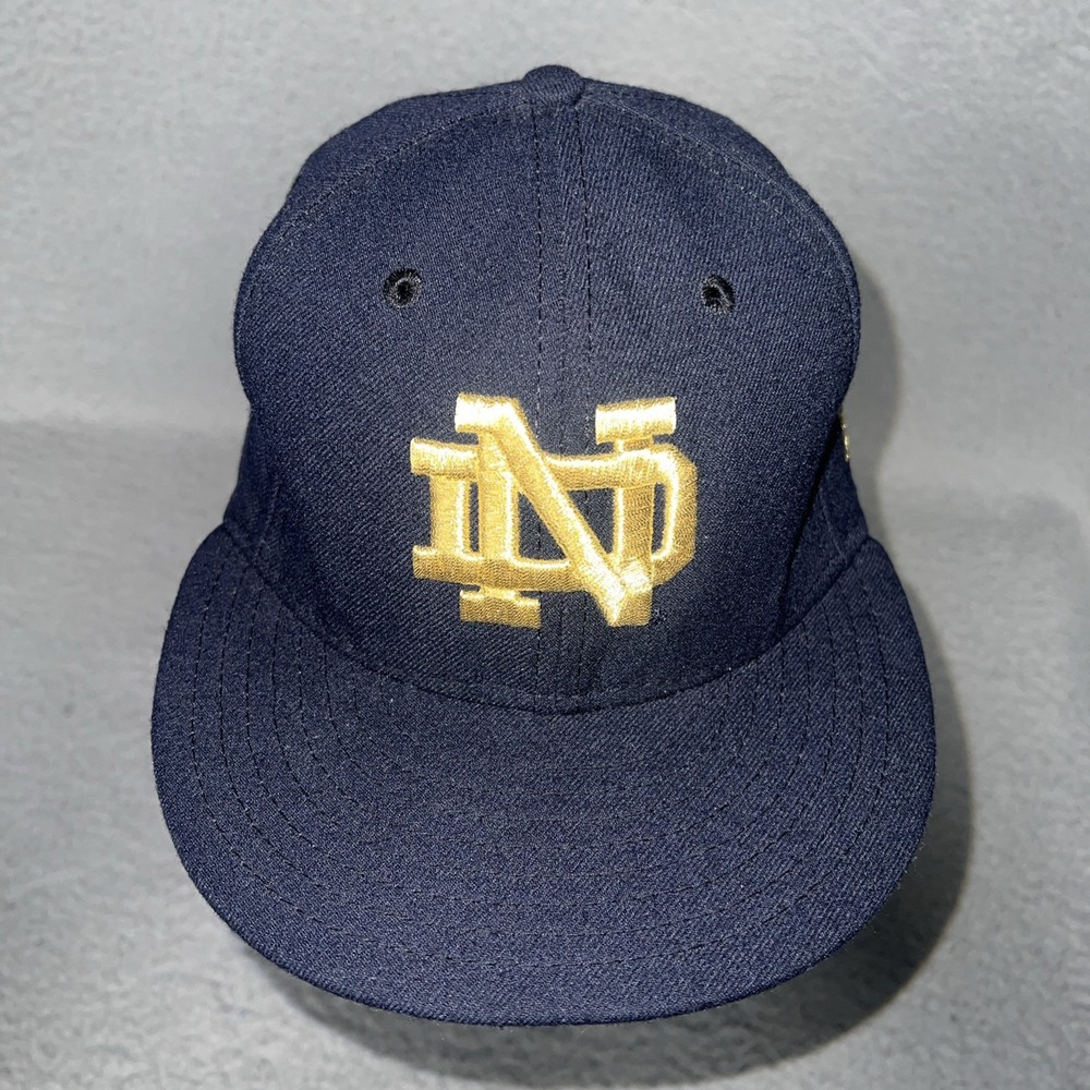 New Era 59Fifty Notre Dame Fighting Irish Hat Sz 7 Fitted Embroider Baseball Cap